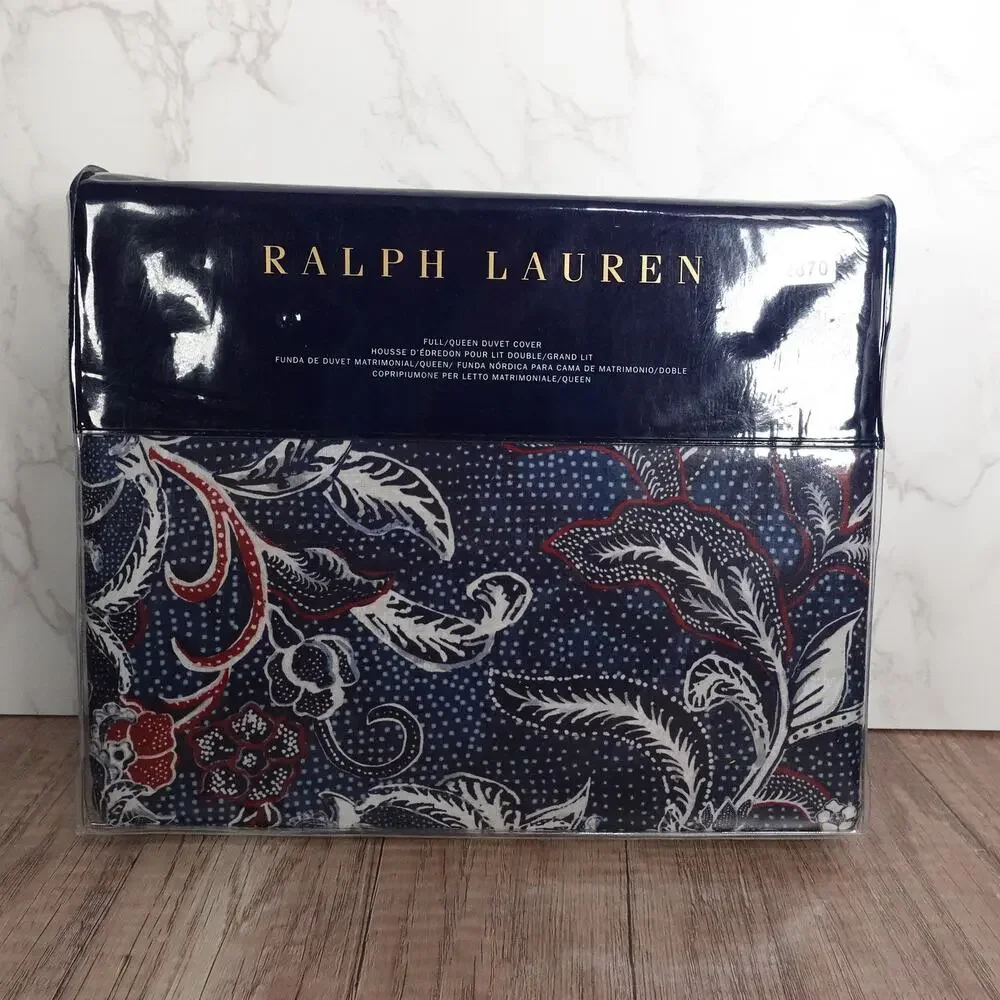 Ralph Lauren Mirabelle Duvet Cover Full/Queen 92x96 Navy Blue Floral Paisley NWT